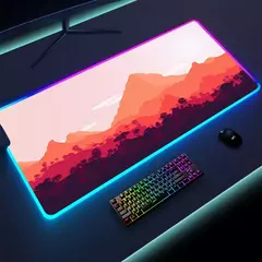 Colorido Luminous LED Lighting Mouse Pad, Non-Slip RGB Gaming Mousepad, Grande Desk Mat, Firewatch Forest, PC Gamer, 900x400mm, XL - comprar online