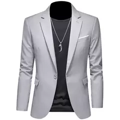 Blazers boutique casuais masculinos, jaqueta monocromática, terno slim fit, casaco de lazer, boutique de moda, novo, 2023