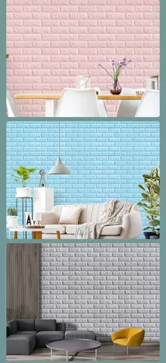 Auto-adesivo Antique Foam Brick Wallpaper, 3D Wall Sticker, impermeável, Sala, - loja online