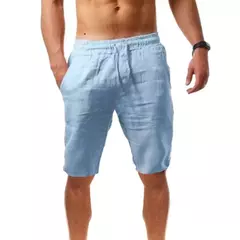 Shorts esportivos casuais masculinos, algodão e linho confortáveis, calças de jogging, moda verão - Wolf Magazine