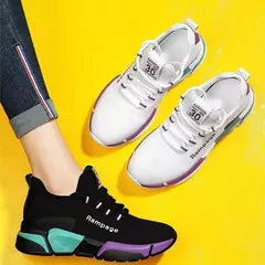 Sapatos esportivos respiráveis vulcanizados para mulheres, tênis casual de malha de jogging, sapatilhas femininas ao ar livre, 36-40 tênis - comprar online