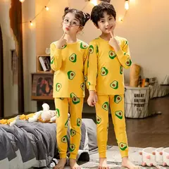 Pijama infantil de manga comprida, pijama de algodão, roupa de bebê menina, pijama infantil, criança, menina, criança, 3-14 anos, inverno na internet