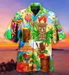 Camisas Tiki de mangas curtas masculinas, estampa 3D, tendência legal da moda, tops havaianos para festas na praia, tops soltos e respiráveis, 2024