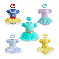 Baby Romper TUTU Vestido Com Headband Infantil Baby Princess Girl Roupas Tamanho 3-18M Cute Design Baby Dress Party Trajes - Wolf Magazine