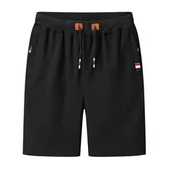 Shorts de suor com elástico na cintura masculino, bermudas masculinas, plus size, treino, casual, calção de jogger monocromático, bolsos, verão, 2022 - Wolf Magazine