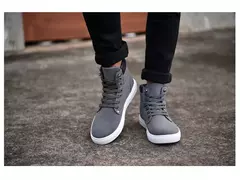 Imagem do Sapato retrô de skate plataforma masculino, bota casual com renda, top alto, versão coreana, nova moda, outono, 2022