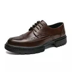 WAERTA-Sapatos formais de couro de negócios, sapatos casuais masculinos com terno, top baixo, moda casamento sólido, sapatos Oxford Pointed Office, qualidade