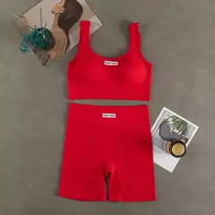 Conjunto de ioga feminino sem costura, roupas de treino fitness, sutiã esportivo, leggings de cintura alta, roupas sexy de ginástica em V profundo, roupas esportivas novas, 2024