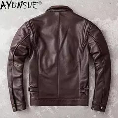 AYUNSUE-Jaqueta de couro real para homens, couro genuíno, roupas masculinas, casaco de outono, roupas - comprar online