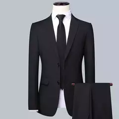 Alta qualidade (blazer + colete + calças) homens simples negócios elegante moda entrevista de trabalho cavalheiro terno fino 3 peças terno na internet