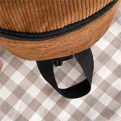 Mini mochila feminina, mochila escolar de veludo simples pequena, grande capacidade, mochila feminina durável, monocromática, casual, viajando, moda na internet