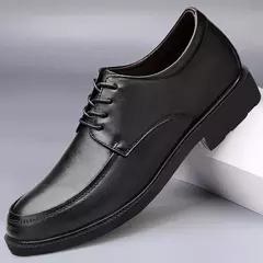 Oxfords-Sapatos de couro genuíno para homens, preto clássico brogue, vestido de casamento, festa, escritório, negócios, sapatos formais, moda na internet