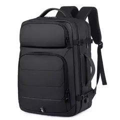 Mochila Laptop expansível para homens, saco impermeável para notebook, mochila USB, viagens esportivas, mochila de escola masculina, mochila para homens, 17";;VERDADEIRO;;"Preto