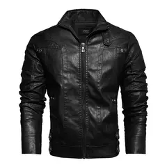 Kenntrice Autumn Winter Brand jaqueta de couro masculino Jaqueta Couro Masculino Jaqueta de couro Bombardeiro Casaco de pele de carneiro Casaco de motocicleta