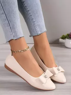 Mulheres casuais apartamentos sapatos novo arco elegante sapatos de caminhada primavera designer marca retro vestido sola macia sapatos zapatillas mujer na internet