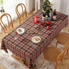 Imagem do Toalha de mesa quadriculada temática do Natal, adequado para festas banquetes e restaurantes, decoração da cozinha