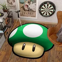 Imagem do Tapete Super Mario Bros Mushroom Lounge, Anime Cartoon Tapete De Grande Área, Tapete Irregular Para Jogos, Decoração De Casa Do Quarto