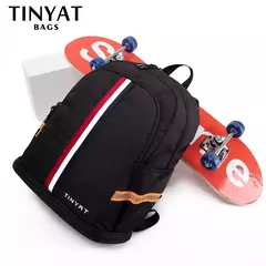 TINYAT-Mochila impermeável para homens e mulheres, bolsa de volta à escola com armazenamento de sapatos, dobrável, resistente a manchas, estudante na internet