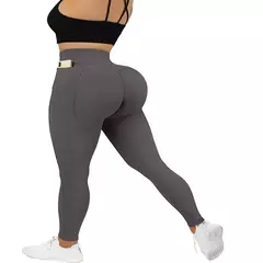 Imagem do Leggings de ioga de cintura alta com bolsos para mulheres, roupas corrida, calças justas de ginástica, esportes, fitness, 2021