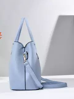 Sacola de couro falso para senhoras, bolsa de ombro grande, elegante texturizada, moda na internet