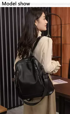 Mochila de couro genuíno para mulheres, mochila de viagem mochilas escolares de alta qualidade, bolsa de ombro casual, nova moda, 2023 na internet