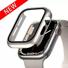 Capa Protetora de Tela para Apple Watch, PC Bumper, iWatch Band, 45mm, 41mm, 49mm, 38mm, 40mm, 44mm, 9, 8, 7, 6, SE, 5, 4, 3, Ultra 2, 49mm - loja online