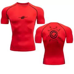 Camisa esportiva de compressão anime masculina, camiseta de ginástica secagem rápida, camiseta esportiva fitness, tops de elasticidade, camiseta masculina, verão, outono - loja online