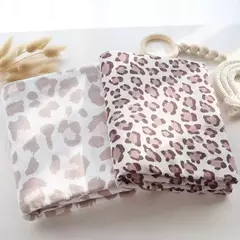 Recém-nascido Bambu Algodão Musselina Cobertor Set, infantil Recebendo Cama, Carrinho Capa, Swaddle, Leopardo - Wolf Magazine