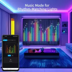 Inteligente Curtain String Lights com Bluetooth App Control, Fada de Natal Luz, guirlanda, Picture Display, Party Decor, DIY, WS2812B, 400 LEDs