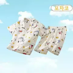 Conjunto de Pijamas Anime infantil, Roupa das Meninas, Roupa Confortável, Homewear das Meninas, Minha Melody, Sanrio, Pochacco, Cinnamoroll, Kuromi - Wolf Magazine