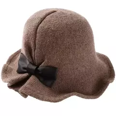 Chapéu de lã de bowknot vintage feminino, Fedoras para senhoras, cúpula de feltro para casamento Igreja Jazz, boné feminino elegante, outono e inverno na internet