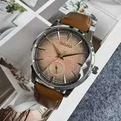 Seiko relógio masculino com mostrador requintado, movimento de quartzo, mostrador criativo de quatro agulhas, alta qualidade, confortável, couro fino, multifuncional na internet