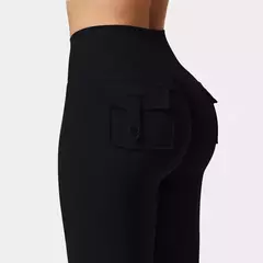 Leggings de ioga de alto estiramento para mulheres, sentimento nu, vestuário de compressão, calça com bolsos, perna larga, mais recente, 2024 na internet