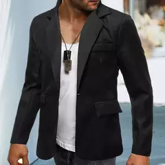 Blazer de retalhos casual masculino, ternos masculinos, jaqueta de um botão slim fit, nova moda, M-XXXL - comprar online