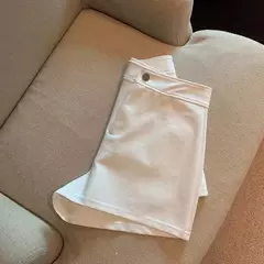 Imagem do Shorts pretos apertados de cintura alta de emagrecimento linha A feminino, estilo coreano, elástico, calça quente, alta elasticidade, primavera, 2022