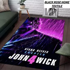 Filme John Wick Tapete antiderrapante, arte da moda, cinema, sala de estar, sof?