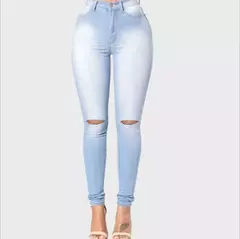 2023 Novas Mulheres Vintage Jeans Slim Fit Calças Lápis de Cintura Alta Denim Bootcut Verão Pull-on Jeans Skinny Blu Moda Holee