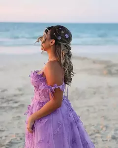 Vestido de renda linha A, alta qualidade, até o chão, trem de capela, boêmio, design real, tamanho grande, vestido de noite, estilo vintage, elegante