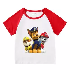 Boys Paw Patrol T-shirt manga curta Top e Shorts Set, bebê meninos roupas, roupas dos desenhos animados, terno verão, novo conjunto infantil, 2022, 2pcs na internet