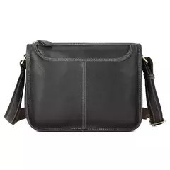 Bolsa masculina tiracolo de couro de vaca, bolsa de ombro casual masculina, pequena e simples, nova