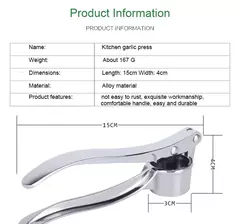 Esmagador De Alho De Aço Inoxidável, Mincer, Imprensa Manual, Triturador, Espremedor, Ferramenta De Moagem, Acessórios De Cozinha - loja online