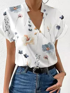 Camisa Feminina Elegante Monocromática Casual, Primavera, Verão, Senhora do Escritório, Sem Mangas, Blusa com Decote V, Top Clothing Feminina, S-3XL - Wolf Magazine