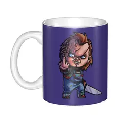 Personalizado horror assassino chucky canecas de café diy filme do jogo da cria - loja online