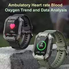 Original C20 Militar relógio inteligente para homens, camuflagem, exército, ao ar livre, IP68, 5ATM impermeável, esportes, freqüência cardíaca, sangue, oxigênio, smartwatch - Wolf Magazine