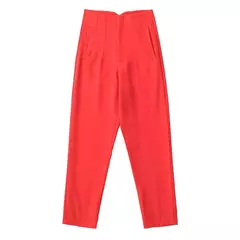 Willshela-Calça reta de cintura alta feminina, calça de zíper frontal, comprimento total, moda feminina chique, vintage - loja online