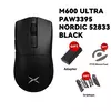 Delux-M600 Series Lightweight Wireless Gaming Mouse, 2.4G, Conexão de Modo Duplo, 26000DPI Macro, Ratos Recarregáveis para PC Gamer, 52g