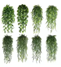 Persian Fern Leaves Vines, Planta Artificial Pendurada, Folha De Plástico, Grama, Festa De Casamento, Parede, Varanda, Decoração De Quarto De Casa, 90cm - loja online