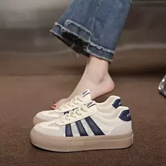 Sapatos casuais femininos de sola grossa, tênis respiráveis, confortáveis, com todos os fósforos, novos, primavera e outono, 2022, D116