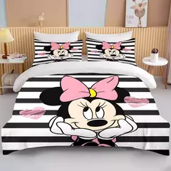 Disney-Minnie Mouse Impresso Conjunto de Cama para Crianças e Adultos, Capa de Edredão, Consolador, Fronha, Rosa, Rei, Amor, Desenhos Animados, Meninos, Meninas, Adultos, Presente - Wolf Magazine