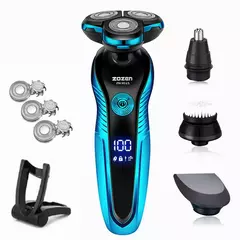 ZOZEN-Barbeador elétrico recarregável para homens, lâmina, aparador de cabelo, corte, máquina de barbear, aparador de barba, seco, uso duplo